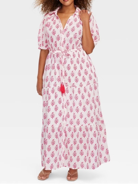 Roller Rabbit x Target Dresses & Skirts - Roller Rabbit x Target Women’s Bouquet Short Sleeve Maxi Dress In Pink Size M